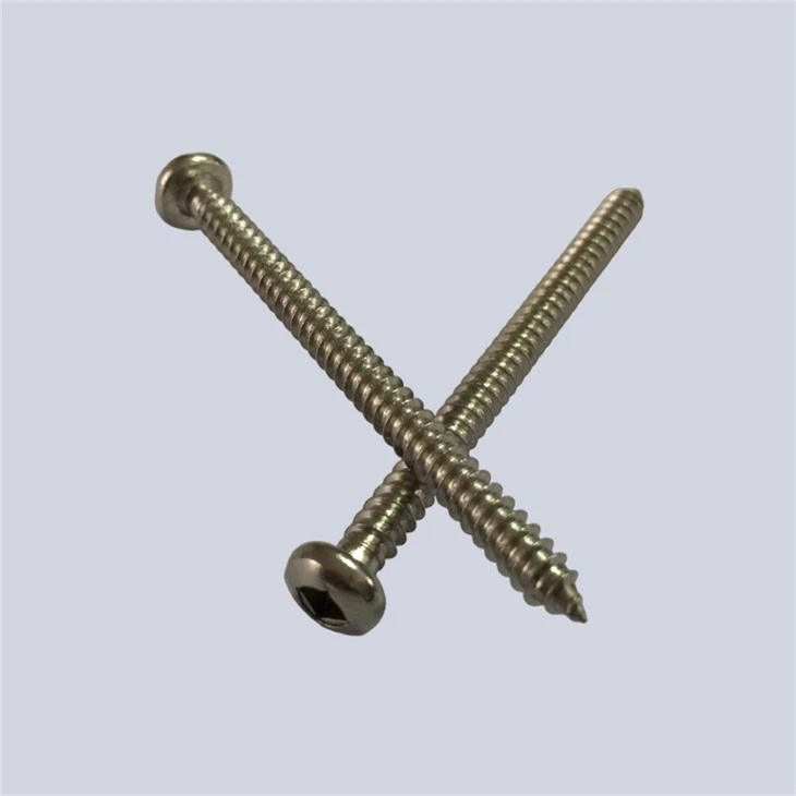 Stainless Steel Pan Head Self Tapping Screw with Square Drive